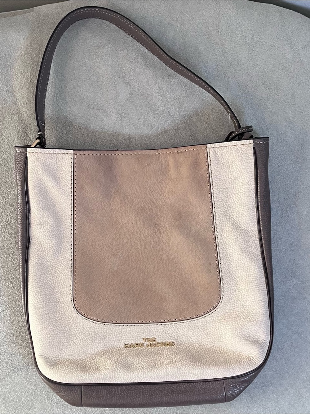 Marc Jacobs The Director Leather Hobo Shoulder Bag Colorblock Matching Zip Bag